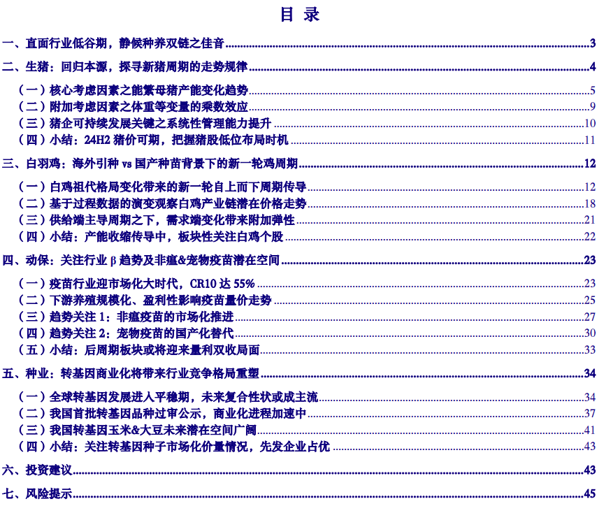 【中国银河农业】2024年度策略：直面行业低谷期静候种养双链之佳音(图1)
